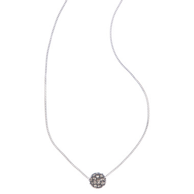 Pavé Ball Sliding Pendant Necklace on a white background