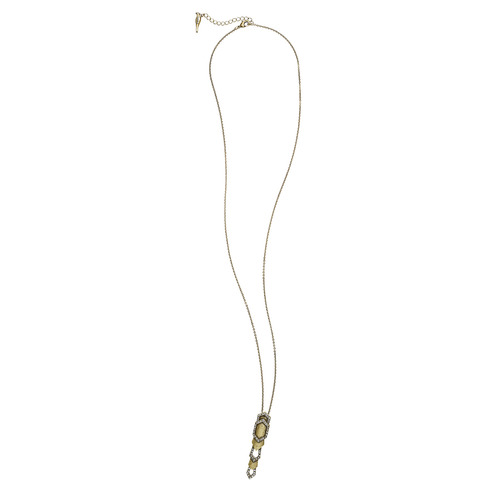 DECO CASCADE LINEAR PENDANT NECKLACE on a white background