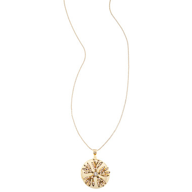 Flower Locket Necklace on a white background