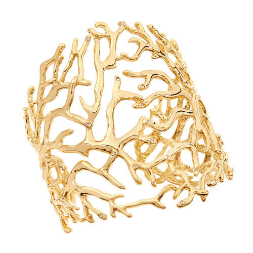 Coral Branch Cuff  ** Ships on or before 4/30 on a white background