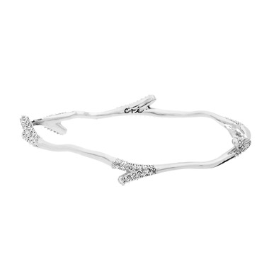 Pavé Branch Bangle on a white background