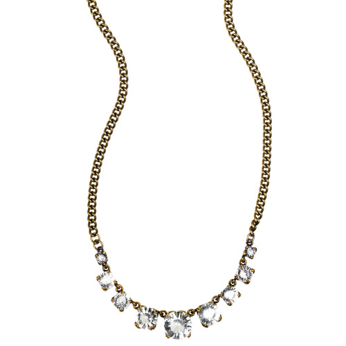 Round Crystal Collar Necklace on a white background