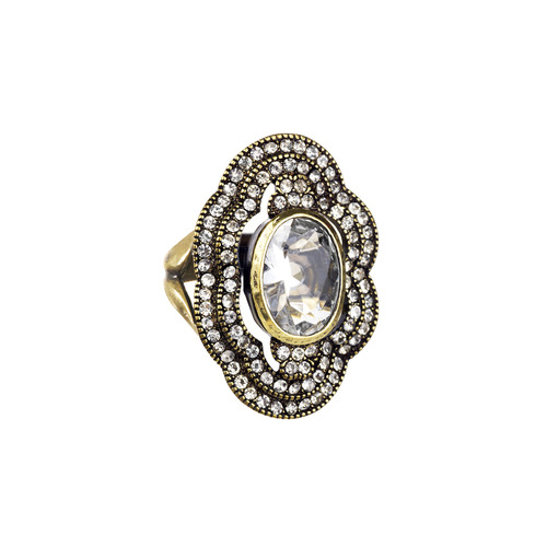 Pavé North South Ring on a white background