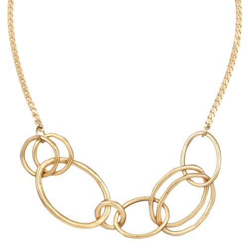S-Chain Link Collar Necklace on a white background