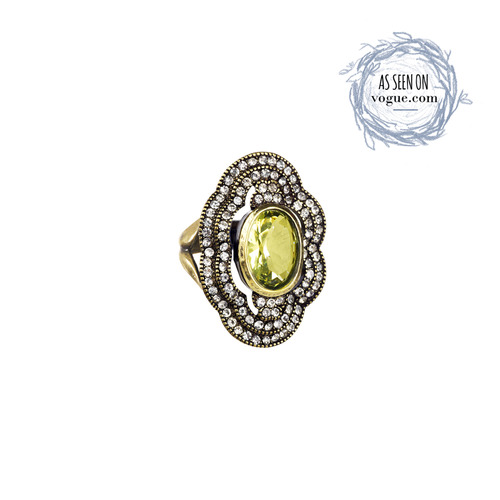 Pavé North South Ring on a white background