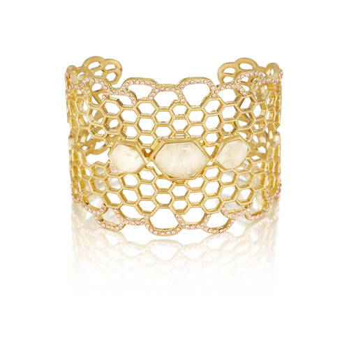 Honeycomb Statement Cuff on a white background
