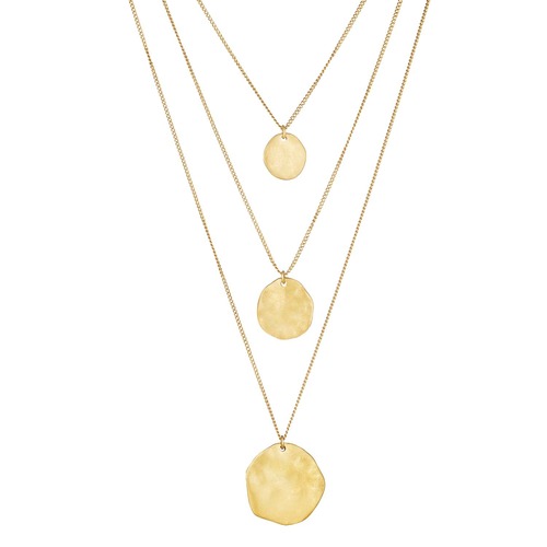 Three Row Paillette Graduated Pendant on a white background