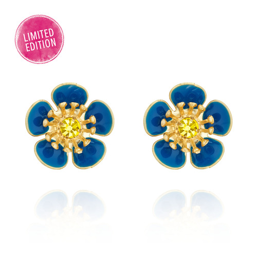 Vintage Floret Stud Earrings on a white background