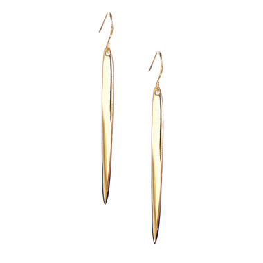 Sculpted Metal Stick Earrings on a white background