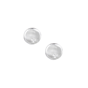 Circle Stud With Pave Accents