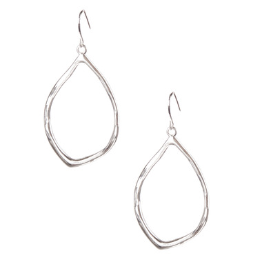 Organic Teardrop Earrings on a white background