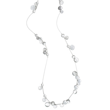Paillette Long Cluster Station Necklace on a white background