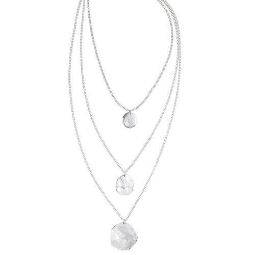 Three Row Paillette Graduated Pendant on a white background