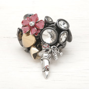 Pretty N Punk Charm Cluster Stretch Ring