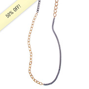 Two-Tone Long Chain Necklace