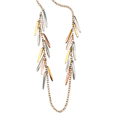 Multi Sticks Long Necklace on a white background