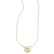 Pave Circle Pendant Necklace