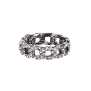Pave Link Stack Ring