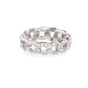 Pave Link Stack Ring
