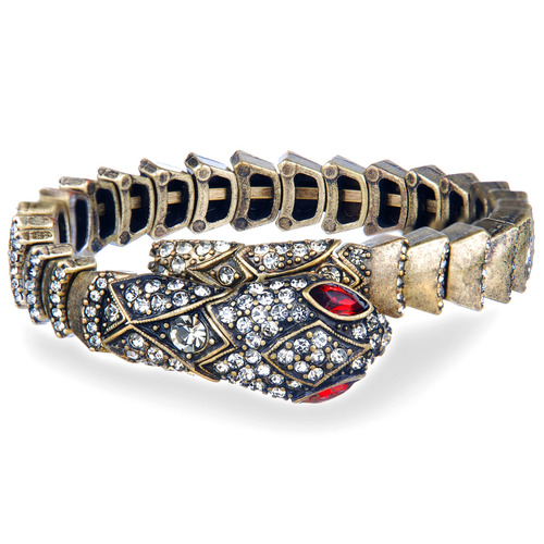 Pavé Snake Wrap Bracelet on a white background