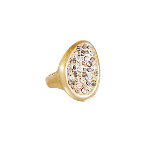 Oversized Pavé Sculpted Ring on a white background