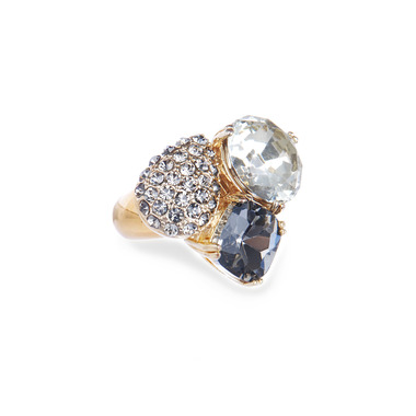 Multi Stone Cocktail Ring on a white background