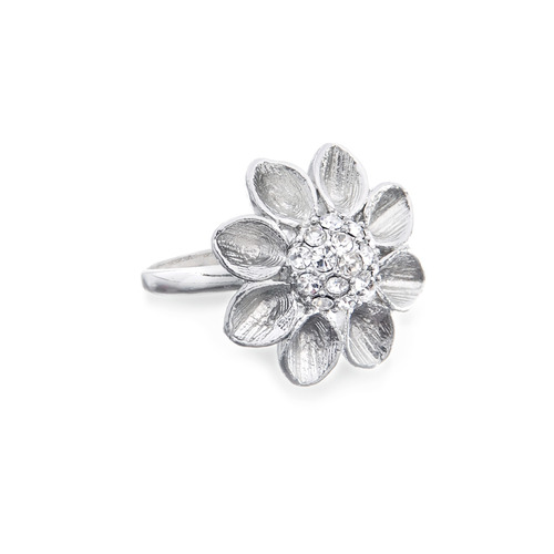 Deco Crystal Flower Ring