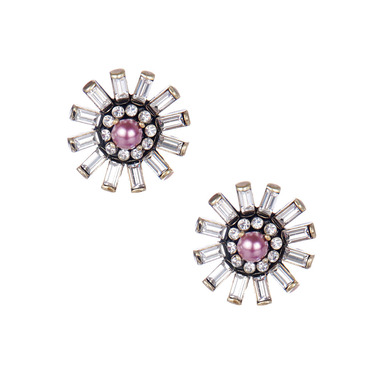 Baguette Flower Studs