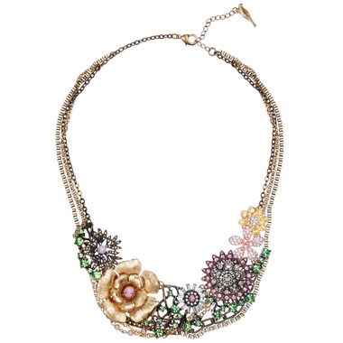 Multi Charm Garden Statement Necklace