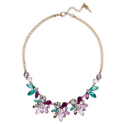 Multi Stone Flower Collar Necklace