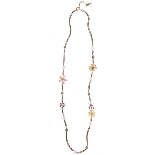 Pearl + Charm Station Necklace