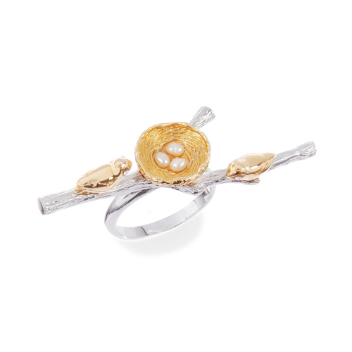 Birds Nest Ring on a white background