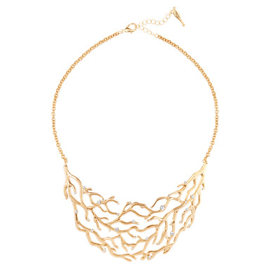 Coral Branch Collar Necklace on a white background