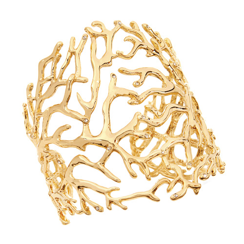 Coral Branch Cuff on a white background