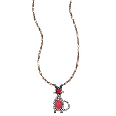 Kitty Pendant Necklace on a white background