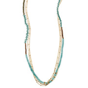 Multi-Strand Bead + Chain Necklace
