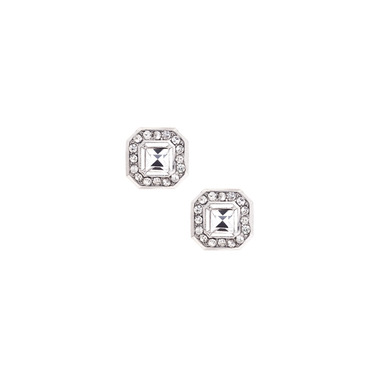 Crystal Square Stud Earrings