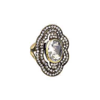 Pavé North South Ring on a white background