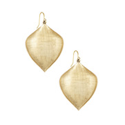 Textured Leaf Drop Earrings