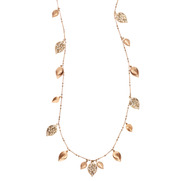 Long Layering Leaf Necklace