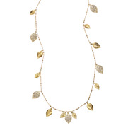 Long Layering Leaf Necklace
