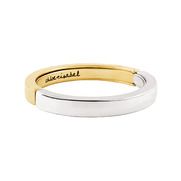 Two Tone Metal Round Stretch Bracelet