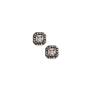 Crystal Square Stud Earrings