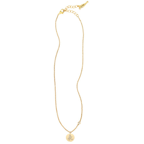 Pavé Initial Disc "K" Charm Pendant on a white background