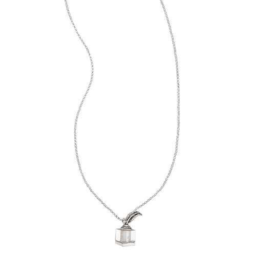 "Writer's Block" Quill + Ink Pendant on a white background