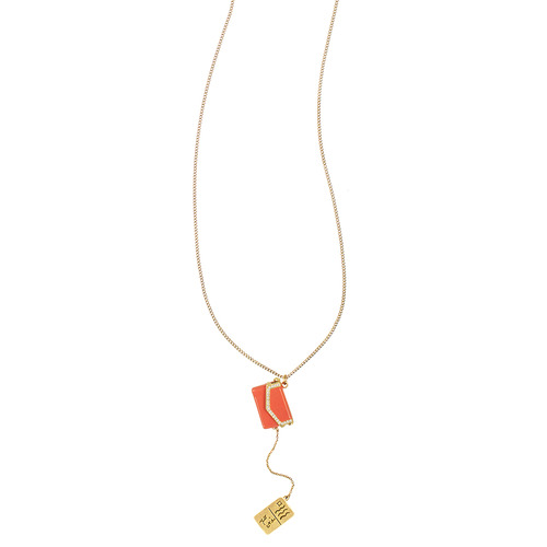"Sealed with a Kiss" Envelope Pendant on a white background