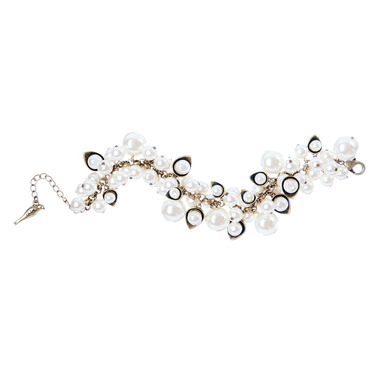 Lotus Pearl Cluster Bracelet on a white background