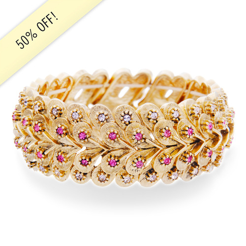 Modern Deco Stretch Bracelet on a white background