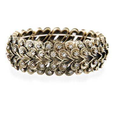 Modern Deco Stretch Bracelet on a white background