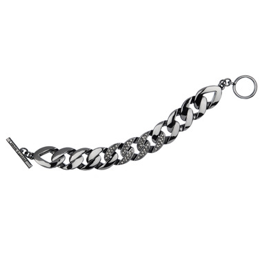 Pavé Chain Link Bracelet on a white background